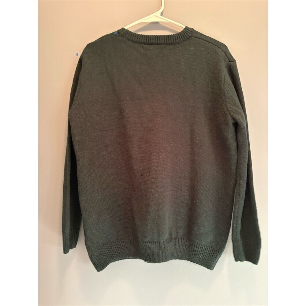 Forever 21 Sweater Womens Size S Green Ugly Christmas Santa Mrs Claus Knit - Picture 6 of 10